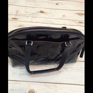Coach black patentleather purse